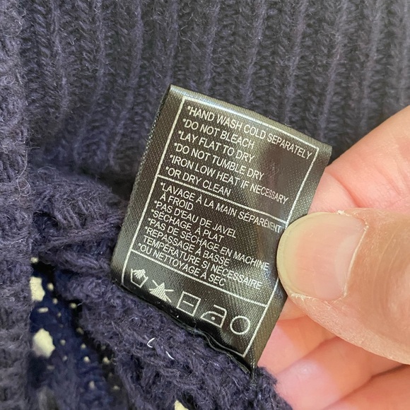 Navy soft asymmetrical open knit sweater by Cupcakes and Cashmere - Picture 8 of 14